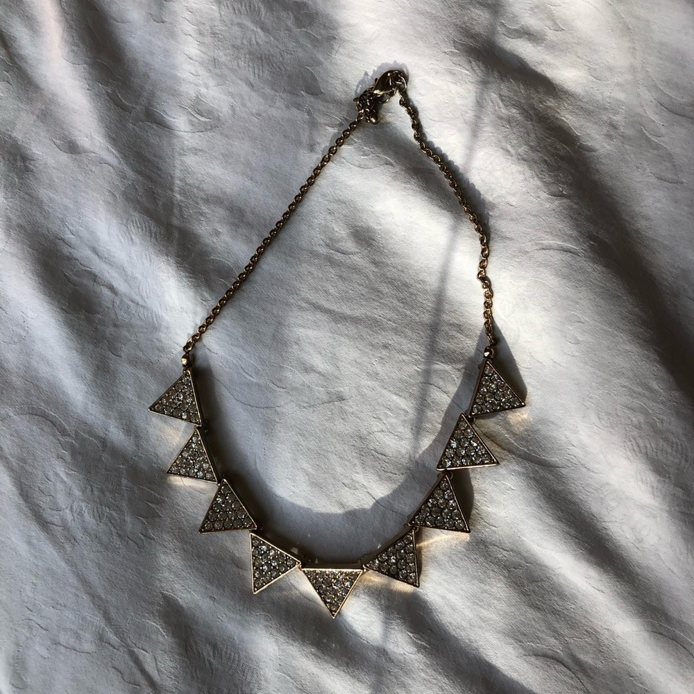 Triangle Pave Statement Necklace - Picture 3 of 8